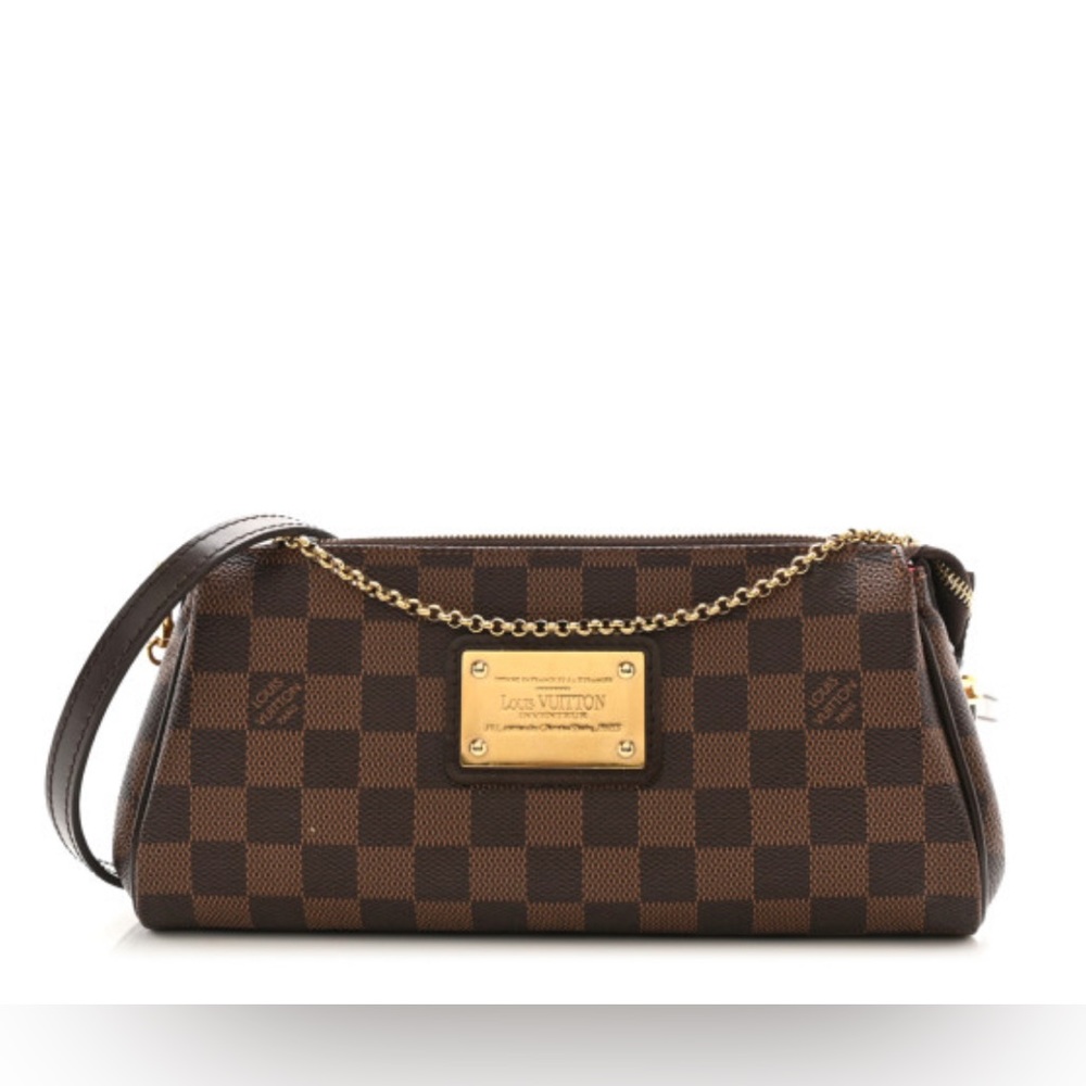 Louis Vuitton Damier Ebene Eva Clutch in Brown